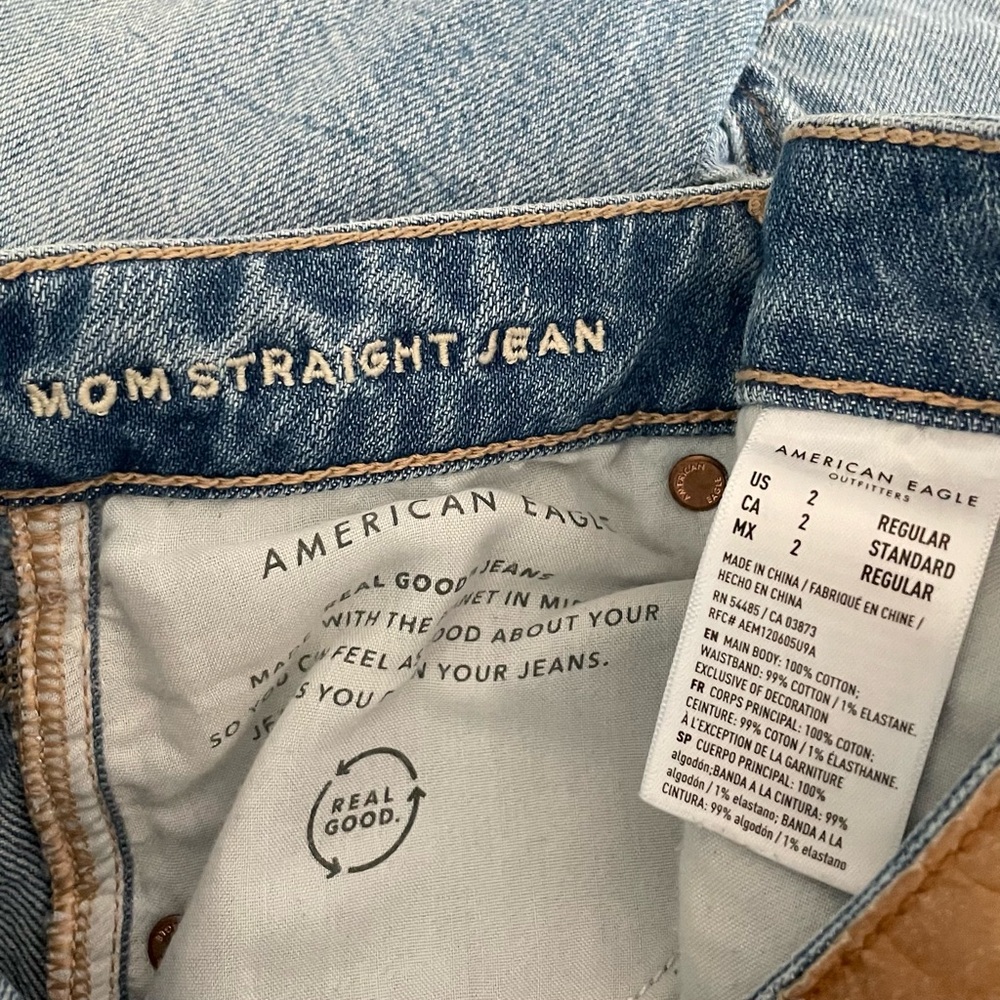 American Eagle | Patchwork Distressed Mom Straigh… - image 8